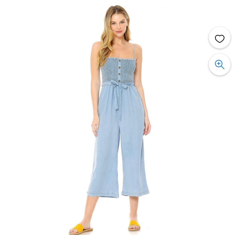 Love Tree Smocked Jumpsuit